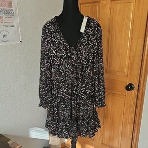 She + Sky Black and Floral Dress